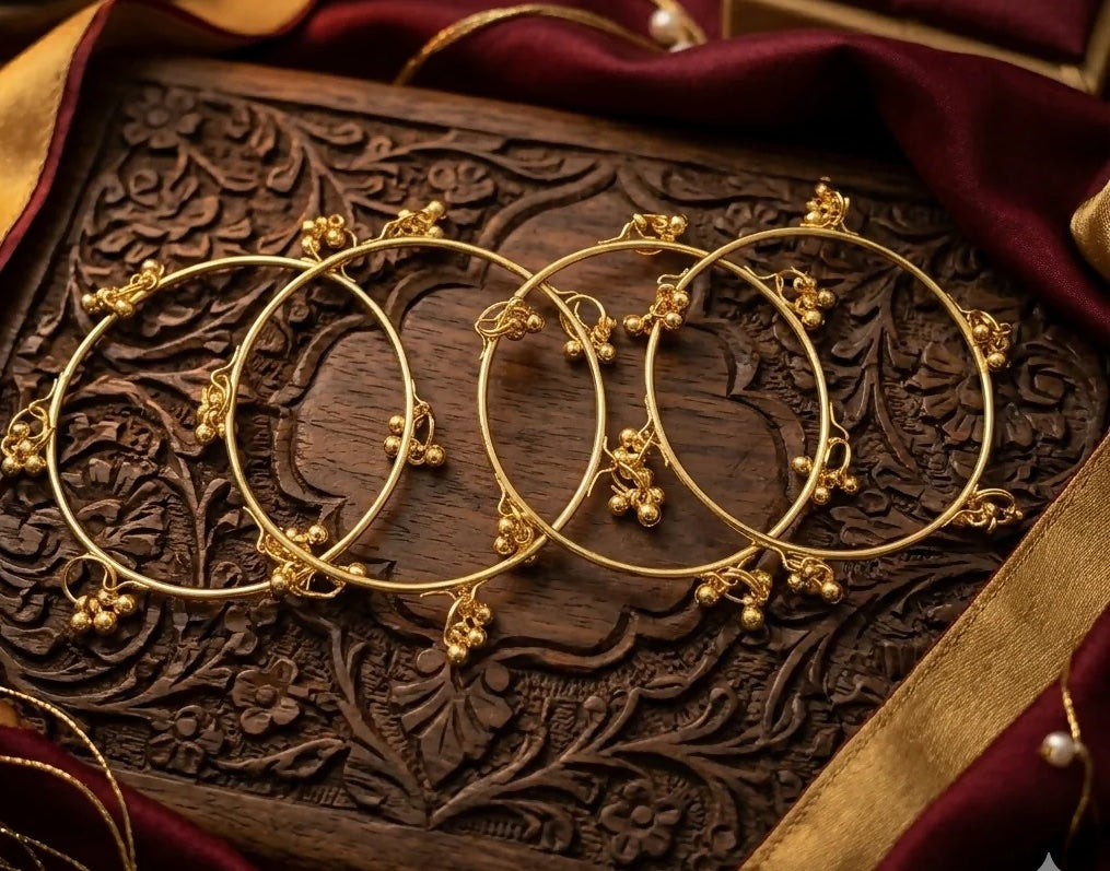 Traditional Plane Designe Bangles Set for Women Ethnic Jewelry Collection