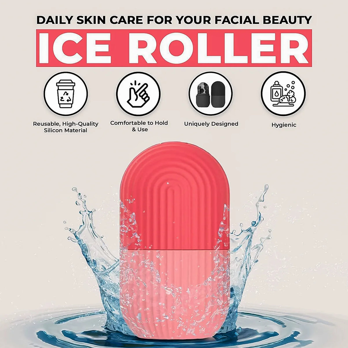 Ice Face Roller – Reusable Facial Massager