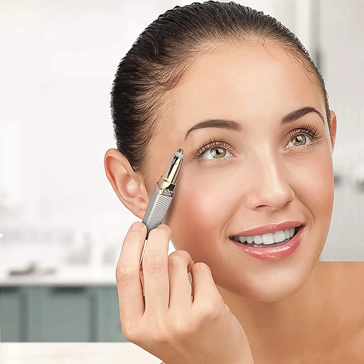 Painless Eyebrow Razor & Facial Hair Remover – Rechargeable 2-in-1 Electric Trimmer with LED Light